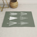 Xmas Trees Green Rug Gallery Image 1