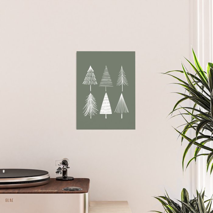 Xmas Trees Green Poster Gallery Image 2