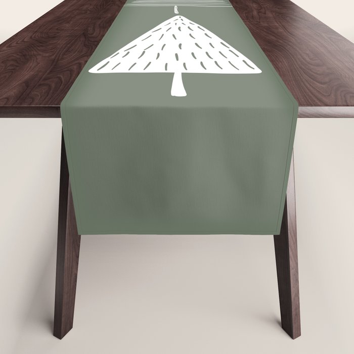 Xmas Trees Green Table Runner Gallery Image 1