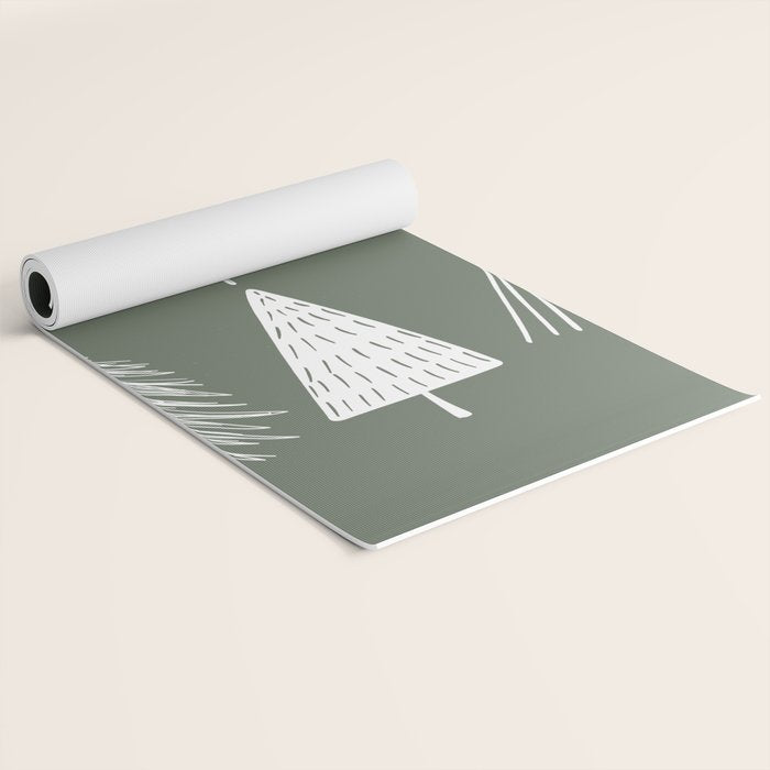 Xmas Trees Green Yoga Mat Gallery Image 2