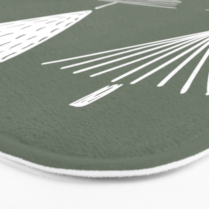 Xmas Trees Green Bath Mat Gallery Image 3