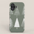 Xmas Trees Green iPhone Case Gallery Image 1