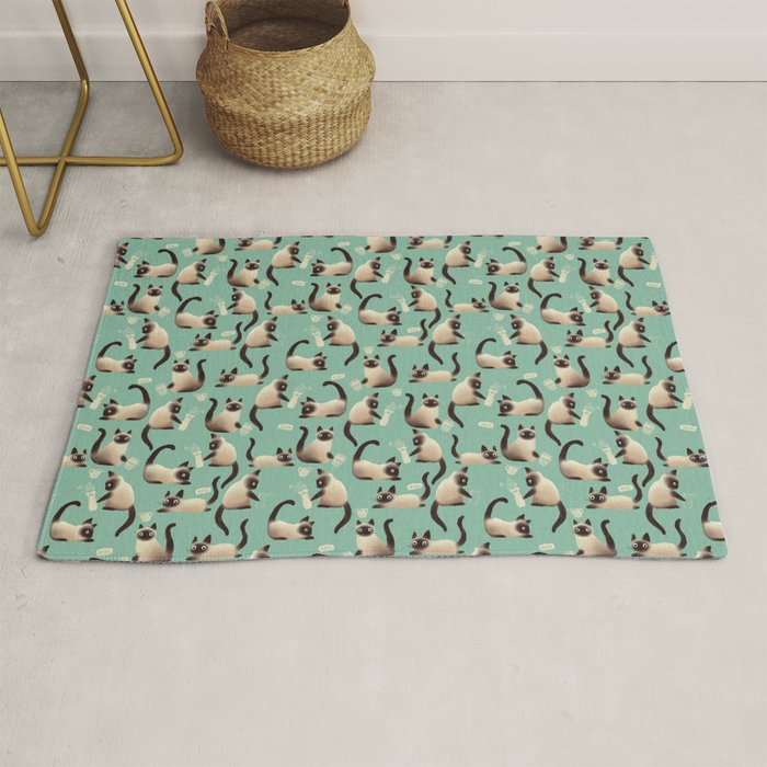 Bad Siamese Cats Knocking Stuff Over Rug Gallery Image 1