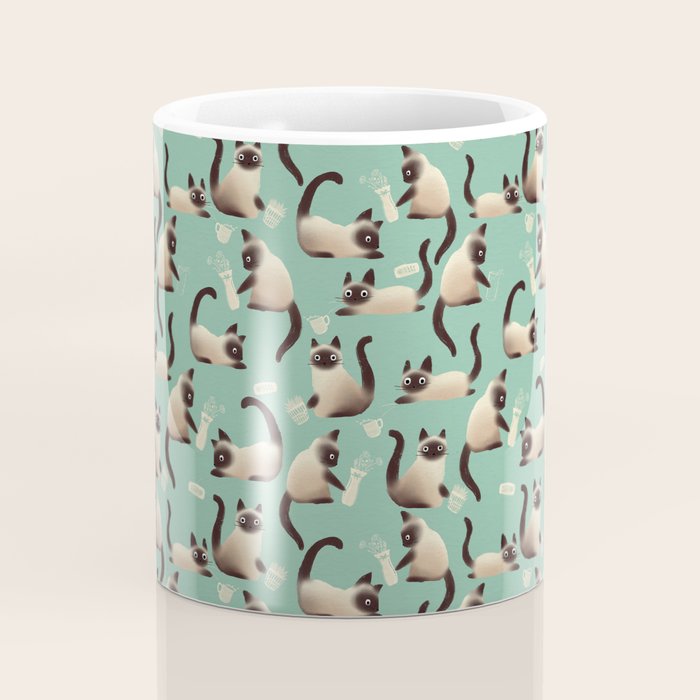 Bad Siamese Cats Knocking Stuff Over Coffee Mug Gallery Image 4