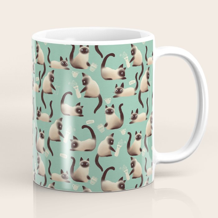 Bad Siamese Cats Knocking Stuff Over Coffee Mug Gallery Image 1