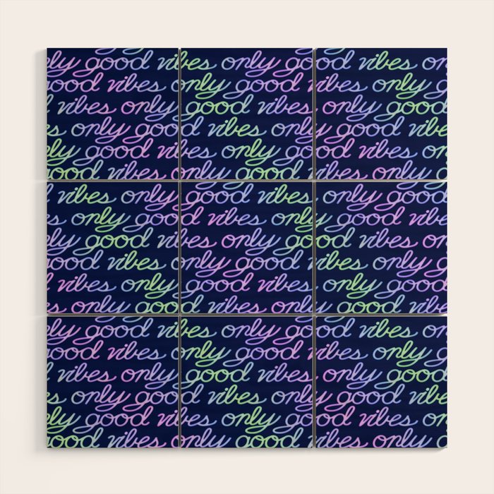 Good Vibes Only Wood Wall Art Gallery Image 1
