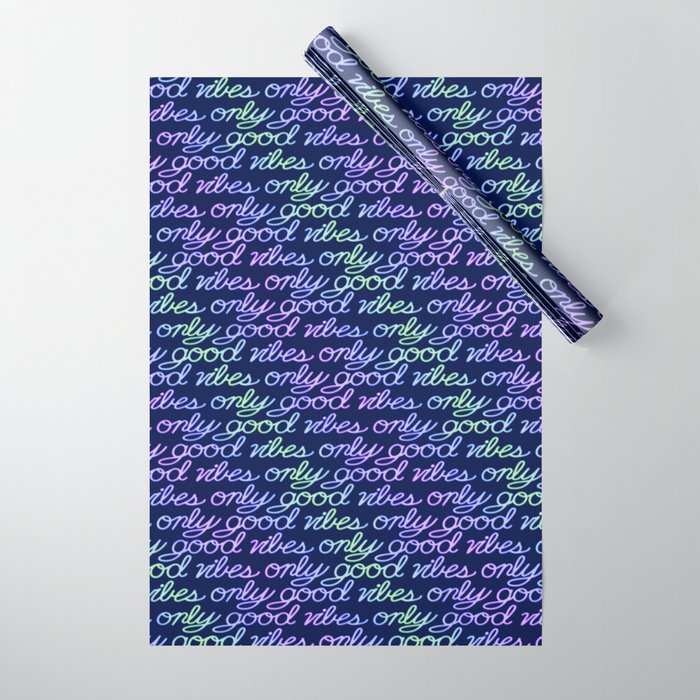 Good Vibes Only Wrapping Paper Gallery Image 1