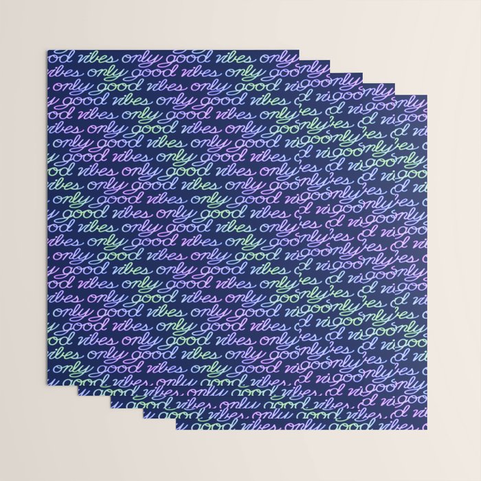 Good Vibes Only Wrapping Paper Gallery Image 3