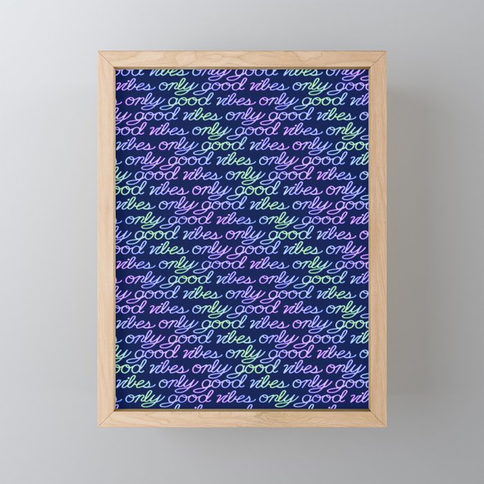 Good Vibes Only Mini Art Print Gallery Image 1