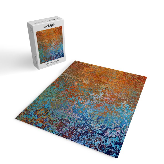 Vintage Rust, Copper and Blue Jigsaw Puzzle Gallery Image 2