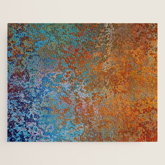 Vintage Rust, Copper and Blue Jigsaw Puzzle Gallery Image 1