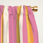 Classic Stripes XXV - Pink Orange Yellow Window Curtain Gallery Image 2