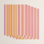 Classic Stripes XXV - Pink Orange Yellow Wrapping Paper Gallery Image 3