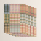 Gingham Patchwork Eclectic Autumn Plaid Pattern Wrapping Paper Gallery Image 3