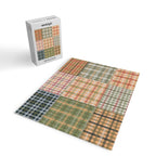 Gingham Patchwork Eclectic Autumn Plaid Pattern Jigsaw Puzzle Gallery Image 2