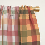 Gingham Patchwork Eclectic Autumn Plaid Pattern Window Curtain Gallery Image 2
