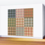 Gingham Patchwork Eclectic Autumn Plaid Pattern Wall Mural Gallery Image 2