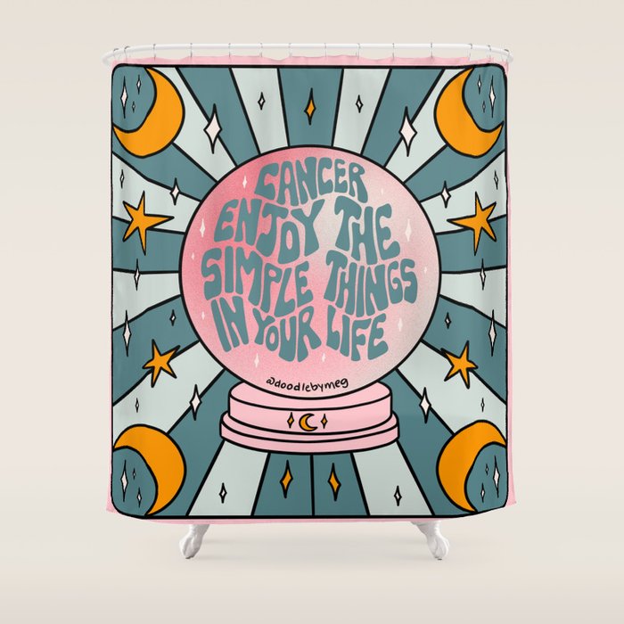 Cancer Crystal Ball Shower Curtain Gallery Image 1