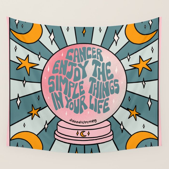 Cancer Crystal Ball Wall Tapestry Gallery Image 4