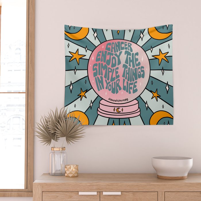 Cancer Crystal Ball Wall Tapestry Gallery Image 2