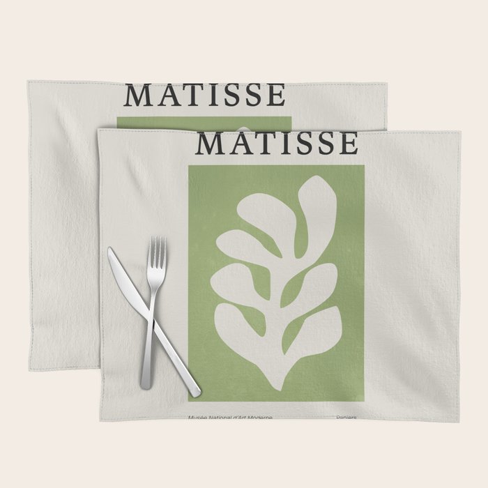 Forest Green Leaf: Matisse Paper Cutouts V Placemat Gallery Image 1