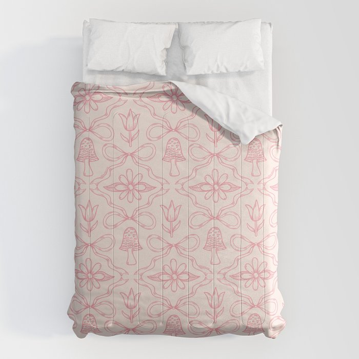 Spring Toile Print in Pink Comforter Gallery Image 1