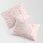 Spring Toile Print in Pink Pillow Sham Gallery Image 3