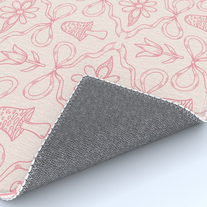 Spring Toile Print in Pink Rug Gallery Image 4