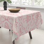 Spring Toile Print in Pink Tablecloth Gallery Image 3