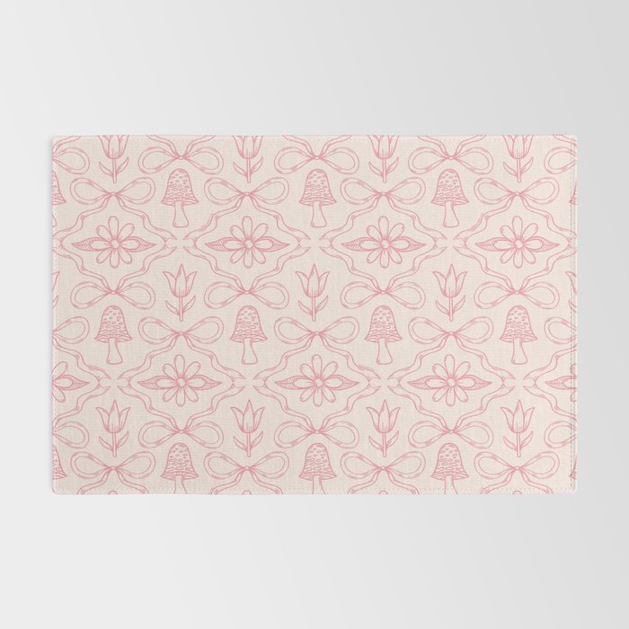 Spring Toile Print in Pink Rug Gallery Image 2