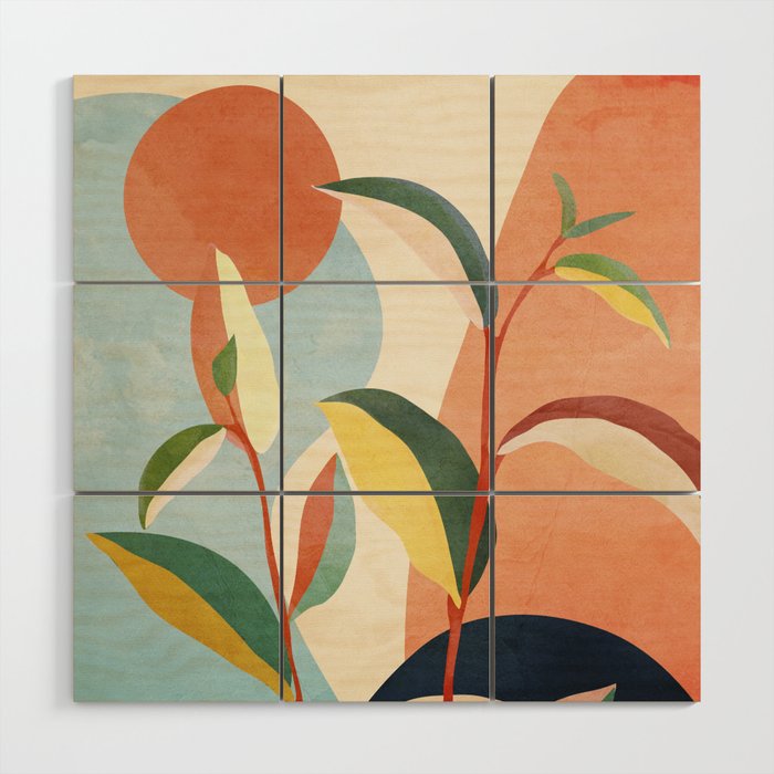 Colorful Branching Out 17 Wood Wall Art Gallery Image 1