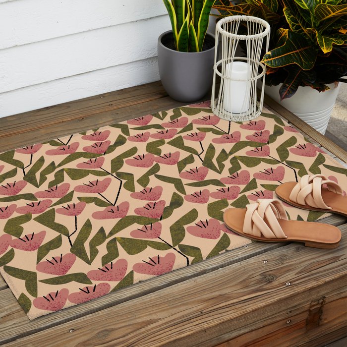 Wild Tulips Outdoor Rug Gallery Image 2
