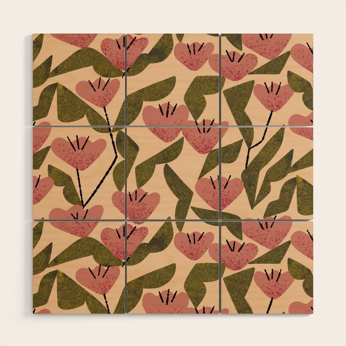 Wild Tulips Wood Wall Art Gallery Image 1
