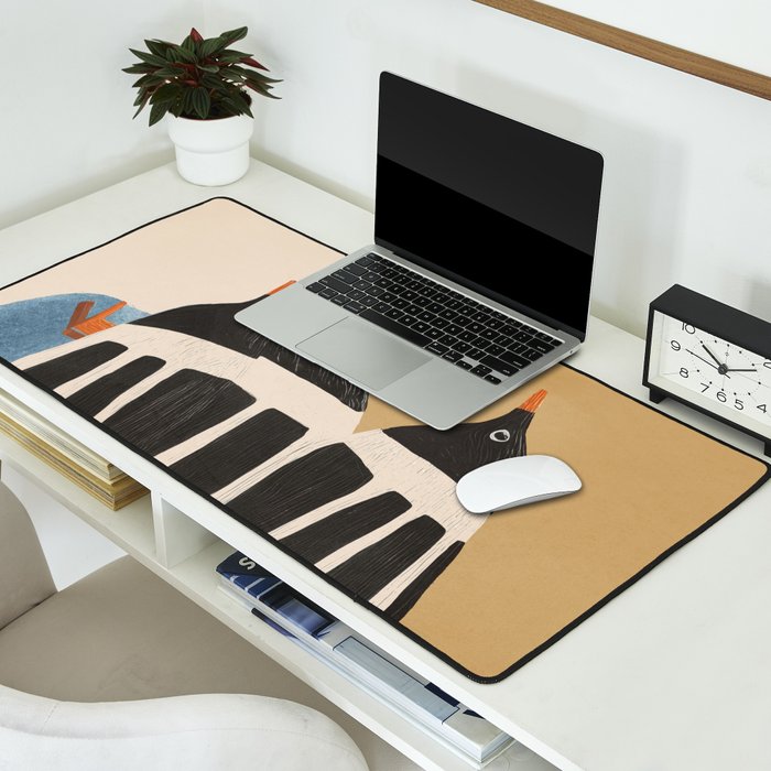 Minimal Penguin Stack Desk Mat Gallery Image 2