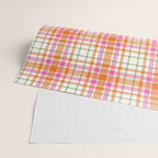Summer Plaid Pink Orange Green White Wrapping Paper Gallery Image 2