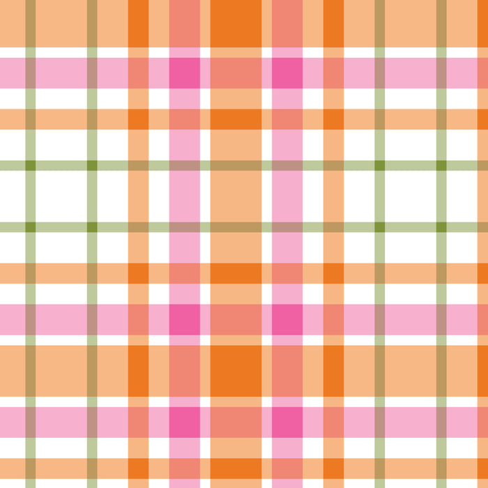 Summer Plaid Pink Orange Green White Coffee Mug Gallery Image 2
