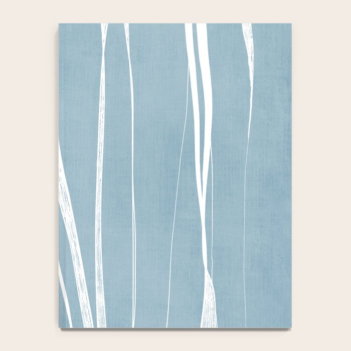 Light Blue White Lines Artwork Notebook Gallery Image 4