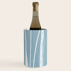 Light Blue White Lines Artwork Wine Chiller Gallery Image 2