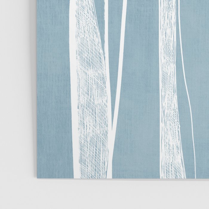 Light Blue White Lines Artwork Poster Gallery Image 3