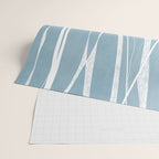 Light Blue White Lines Artwork Wrapping Paper Gallery Image 2