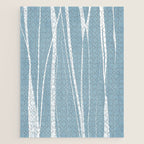 Light Blue White Lines Artwork Jigsaw Puzzle Gallery Image 1