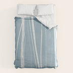 Light Blue White Lines Artwork Duvet Cover Gallery Image 6