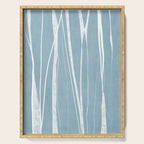 Light Blue White Lines Artwork Serving Tray Gallery Image 1
