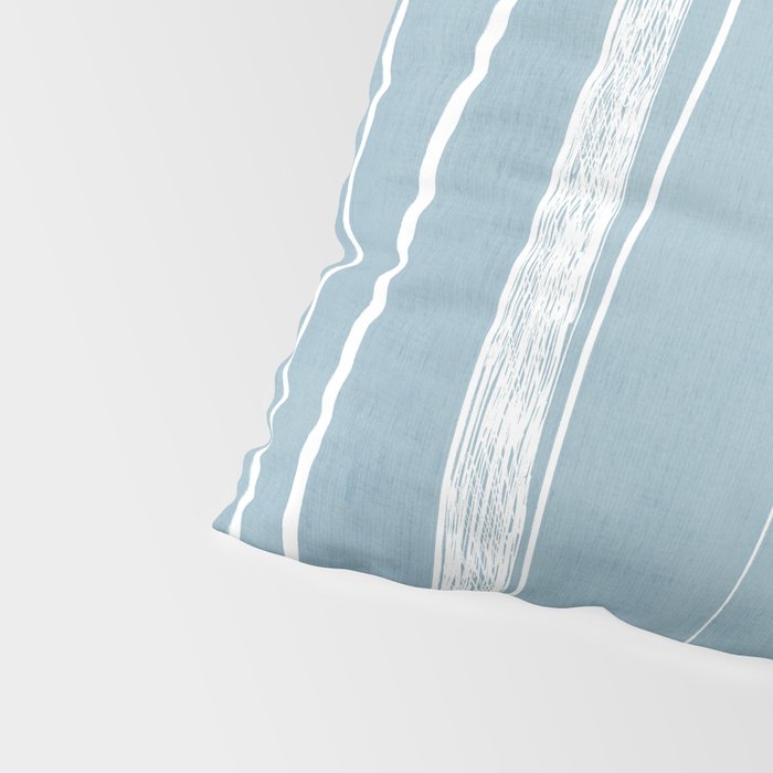 Light Blue White Lines Artwork Pillow Sham Gallery Image 4