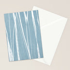 Light Blue White Lines Artwork Stationery Card Gallery Image 2