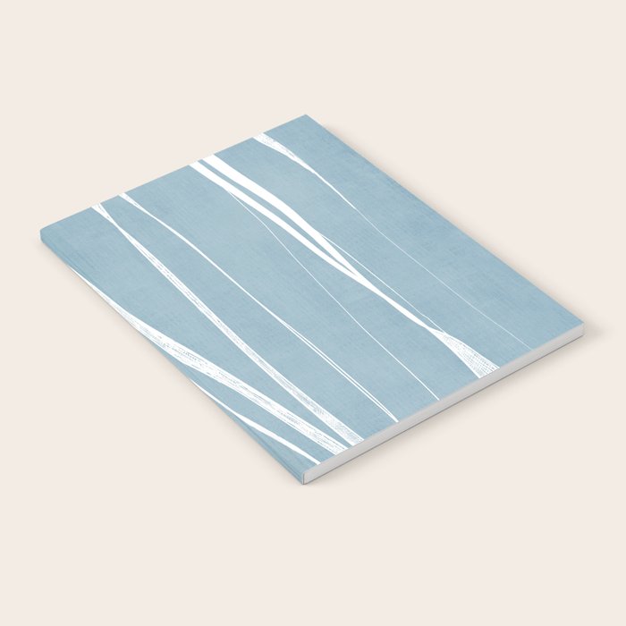 Light Blue White Lines Artwork Notebook Gallery Image 2