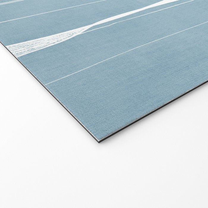 Light Blue White Lines Artwork Welcome Mat Gallery Image 2
