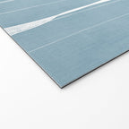 Light Blue White Lines Artwork Welcome Mat Gallery Image 2