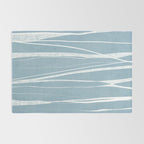 Light Blue White Lines Artwork Rug Gallery Image 2