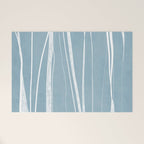 Light Blue White Lines Artwork Welcome Mat Gallery Image 1